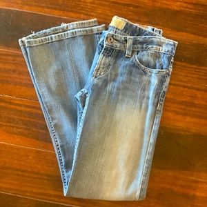BKE low rise boot cut acid wash jeans